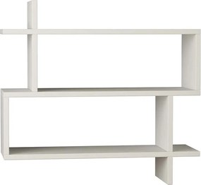Ραφιέρα τοίχου Paralel Megapap χρώμα λευκό 70x22x65εκ.