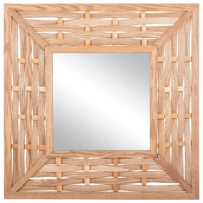 Καθρέπτης Τοίχου Τετράγωνος Μπαμπού Oak 71x7x71 εκ. 71x7x71 εκ.