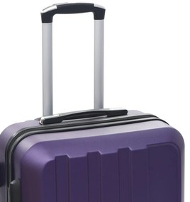 vidaXL Σετ Βαλιτσών Τρόλεϊ με Σκληρό Περίβλημα 3 τεμ. Μοβ από ABS