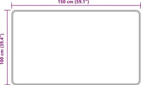 vidaXL Χαλί Runner MARSA Ανθρακί 150 x 100 cm Πολυέστερ και PVC