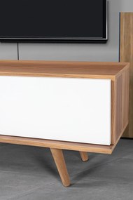 Έπιπλο Τηλεόρασης Καρυδί / Λευκό DACRAVU 130x35x18