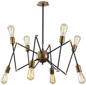 Φωτιστικό Οροφής Harput 525NOR1625 Φ78x80cm 8xE27 40W Black-Gold Opviq