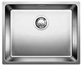 Blanco Andano-U 500-U Inox Λείος Νεροχύτης Υποκαθήμενος με 1 Γούρνα 54x44 cm