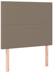 vidaXL Κρεβάτι Boxspring με Στρώμα Taupe 90x190 εκ.Υφασμάτινο