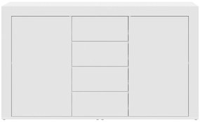 vidaXL Λευκό Πλαϊνό Γραφείο Λευκό Ξύλο 120 x 36 x 69 εκ. Αποθήκευση