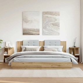 vidaXL Κομοδίνα 2 τεμάχια Artisan Oak 35x35x55 cm Κατασκευασμένο ξύλο