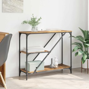 vidaXL Τραπέζι κονσόλας Παλιό Ξύλο 88,5 x 30 x 75 εκ.