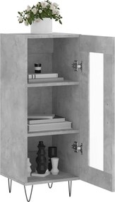 vidaXL Ντουλάπι Γκρι Σκυροδέματος 34,5x34x90 εκ. Επεξεργασμένο Ξύλο