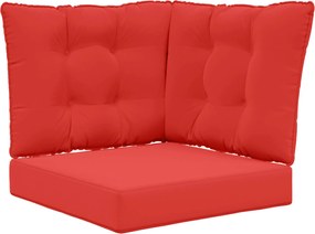 vidaXL Μαξιλάρι Καναπέ Εξωτερικού Χώρου 3 pcs Κόκκινο Πολυεστέρας