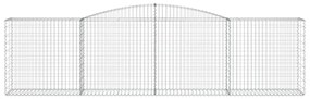 vidaXL Συρματοκιβώτια Τοξωτά 5 τεμ. 400x50x100/120 εκ. Γαλβαν. Ατσάλι