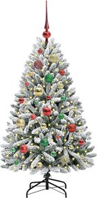 vidaXL Τεχνητό Χριστουγεννιάτικο Δέντρο Πράσινο και Λευκό 120 cm