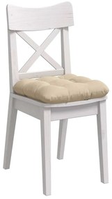 vidaXL Μαξιλάρια καθισμάτων 4 pcs Κρεμ 45 x 45 cm Ύφασμα Μικροΐνας