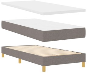 vidaXL Κρεβάτι με Στρώμα Ταούπ 90x200 εκ Υφάσματος