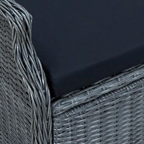 vidaXL Σετ Τραπεζαρίας Κήπου 5 Τεμαχίων Σκούρο Γκρι