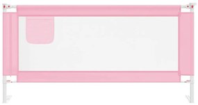 Μπάρα Κρεβατιού Προστατευτική Ροζ 180 x 25 εκ. Υφασμάτινη - Ροζ