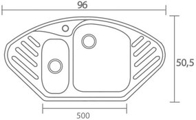 Νεροχύτης Sanitec 302-Metallic Space