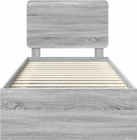 vidaXL Σκελετός Κρεβατιού Γκρι Sonoma 100 x 200 cm