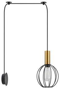 Φωτιστικό Τοίχου Adept Tube 77-8828 40x25x300cm 1xE27 60W Black-Gold Homelighting