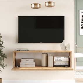 Stewehome Έπιπλο τηλεόρασης με ντουλάπι από πεύκο 100x32x29 cm