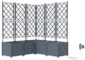 vidaXL Ζαρντινιέρες κήπου Ανοιχτό γκρι 120 x 120 x 142 cm Ατσάλι