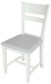 1210005428 Καρέκλα Tomy με ύφασμα Λευκό, 42x47x88 εκ., Genomax, 1 Τεμάχιο