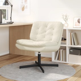 vidaXL Γυριστή Χαλαρωτική Καρέκλα Κρεμ 63 x 75 x 76 εκ Βελούδο