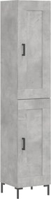 vidaXL Ντουλάπι Γκρι Σκυροδέματος 34,5x34x180 εκ. Επεξεργασμένο Ξύλο