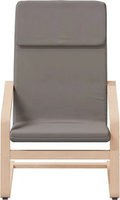 vidaXL Πολυθρόνα Relax Taupe Υφασμάτινη με Υποπόδιο