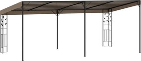 vidaXL Κιόσκι Επιτοίχιο Taupe 6 x 3 x 2,5 μ.