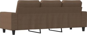 vidaXL Καναπές Τριθέσιος Καφέ 180 εκ. Υφασμάτινος