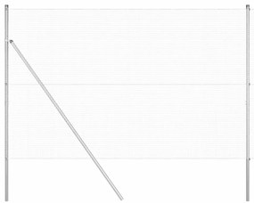 vidaXL Φράχτης με Στήλες. Ασημί 1.6 x 10 m Ατσάλι