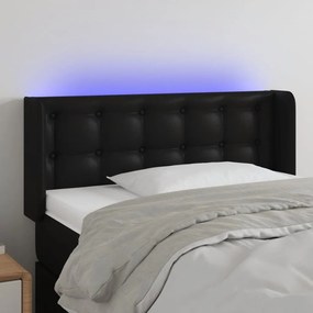 Κεφαλάρι Κρεβατιού LED Μαύρο 83x16x78/88 εκ. Συνθετ. Δέρμα 3123308