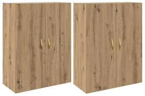 vidaXL Ντουλάπια Τοίχου 2 pcs artisan δρυς 69.5 x 34 x 90 εκ.