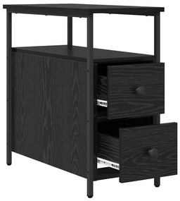 vidaXL Κομοδίνο Μαύρη δρυς 30 x 60 x 60 εκ. Επεξεργασμένο ξύλο