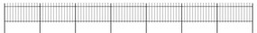 vidaXL Κάγκελα Περίφραξης με Λόγχες Μαύρα 11,9 x 1 μ. από Χάλυβα