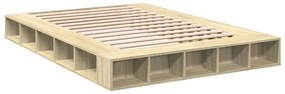 vidaXL Πλαίσιο Κρεβατιού Sonoma Δρυς 140x200 εκ. Επεξεργασμένο Ξύλο