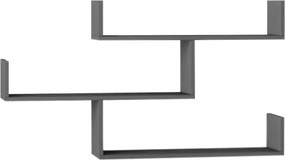 Ραφιέρα τοίχου Tibet Megapap χρώμα ανθρακί 119x22x66εκ.