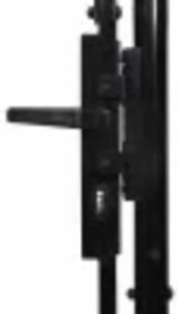 vidaXL Καγκελόπορτα Διπλή με Ακίδες Μαύρη 3 x 1,75 μ. Ατσάλινη