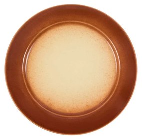 Πιάτο Πορσελάνης Μπεζ-Καφέ Art Et Lumiere 23,5εκ. 09053