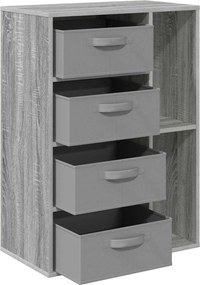 vidaXL Πλαϊνό γραφείο Γκρι Sonoma 60 x 33,5 x 84 εκ