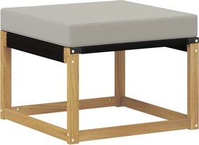 vidaXL Σειρά Καναπέ Εξωτερικού 5 pcs Λευκό και Ανοιχτό Γκρι