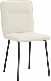 vidaXL Καρέκλες Τραπεζαρίας 6 τεμ. Κρεμ Βελούδινες