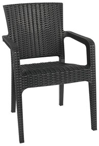 Καρέκλα - Πολυθρόνα Halcyon PP ανθρακί 57.5x59.5x86 εκ.