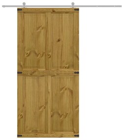vidaXL Πόρτα αχυρώνα CORONA 100x210 cm από μασίφ ξύλο πεύκο