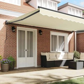 vidaXL Σκελετός Τέντας Κρεμ 500 x 300 εκ Πολυεστέρας με Επικάλυψη PU