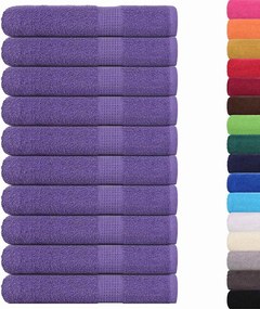 vidaXL Πετσέτες FROGN 10 τεμ. Μωβ 100x200 εκ. 360 γρ./μ²