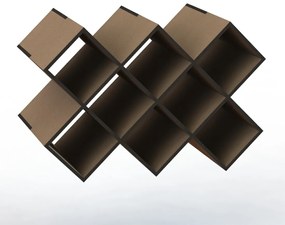 Intra απο ξύλο plywood 3mm-4mm πάχος - Wine Holder Home Ξύλινη ράφι κρασιού Ράφι μπουκαλιών ουίσκι Δίασταση 30x30 cm Intraeaxys-pok3zq97