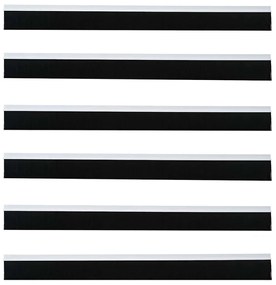 vidaXL Αυτοκόλλητες σφραγίδες πόρτας 6 pcs Λευκό 100 cm