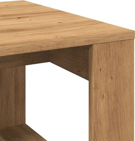 vidaXL Βοηθητικό Τραπέζι Artisan Δρυς 50 x 50 x 35 εκ. Επεξ. Ξύλο