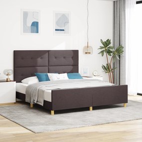 vidaXL Κρεβάτι Καφέ 180x200 εκ. Υφάσμα